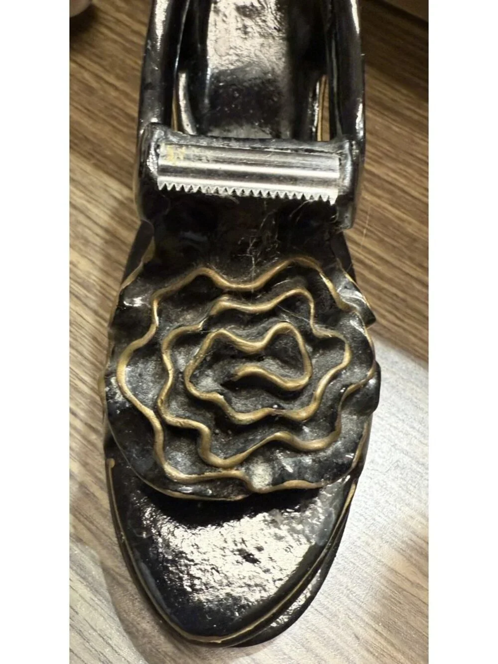 High Heel Black Shoe Tape Dispenser Whimsical Desk Top Decor 6” X 3”